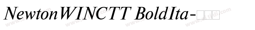 NewtonWINCTT BoldIta字体转换